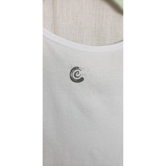 Johnny Was Calme Tank Top Boxy Women L Active White Workout Gym Casual Summer - Picture 4 of 5